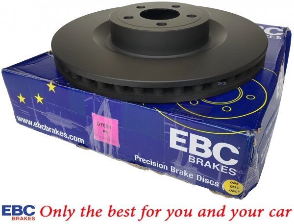 Przednie klocki YellowStuff + tarcze hamulcowe EBC seria PREMIUM Ford Mustang 5,0 V8 2015-