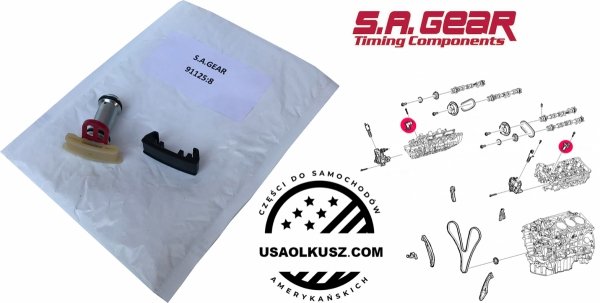 Napinacz hydrauliczny łańcucha wałków rozrządu silnika Ford Edge 3,5 / 3,7 V6
