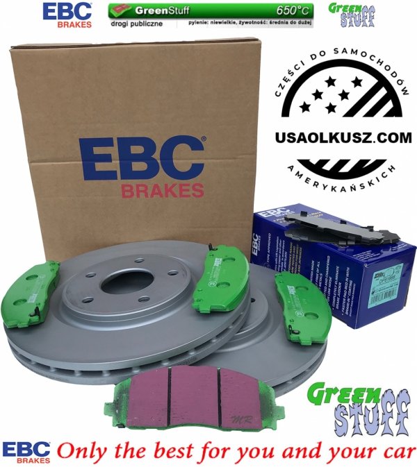 Przednie klocki GreenStuff + tarcze hamulcowe 330mm EBC seria Premium Fiat Freemont 2012-
