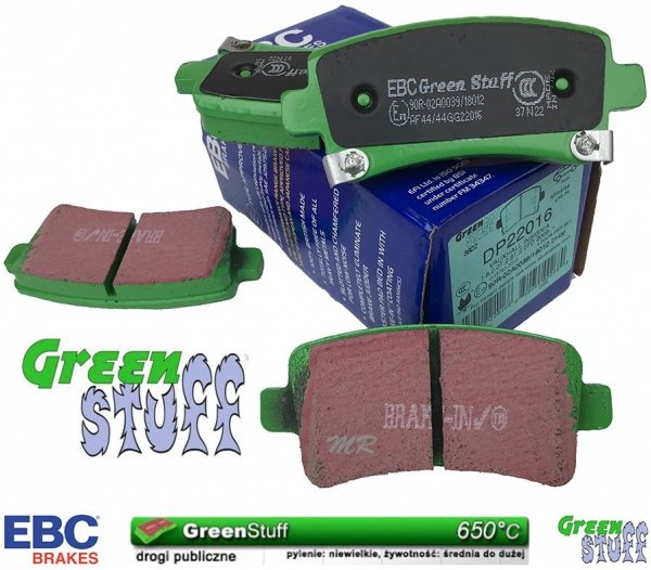 Tylne klocki GreenStuff + NACINANE tarcze hamulcowe 315mm EBC seria USR Chevrolet Impala 2014-