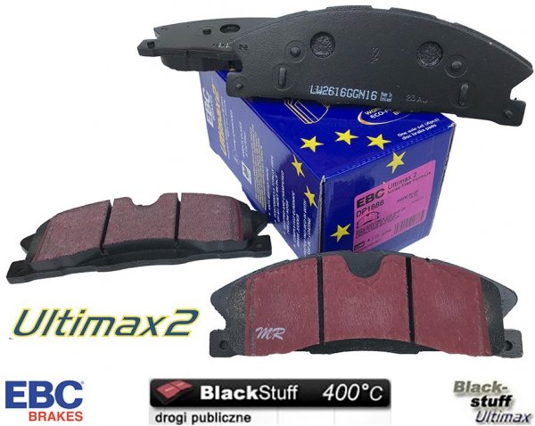 Klocki hamulcowe przednie EBC Ultimax2 do tarcz 352mm Ford Flex 2013-