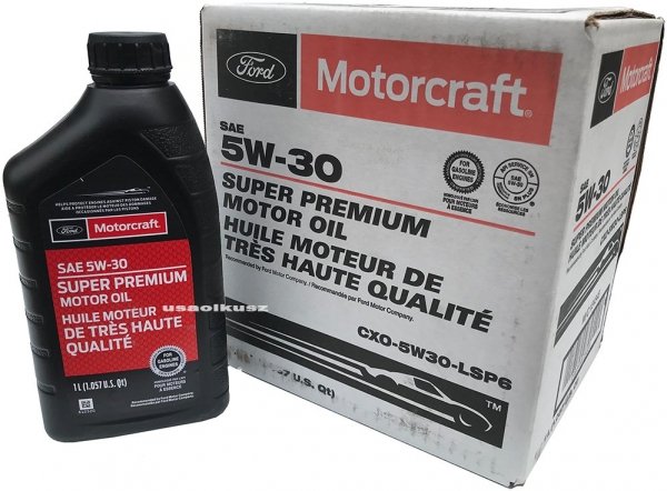 Oryginalny filtr oraz syntetyczny olej silnikowy Motorcraft 5W30 Ford Explorer 2,0 / 2,3