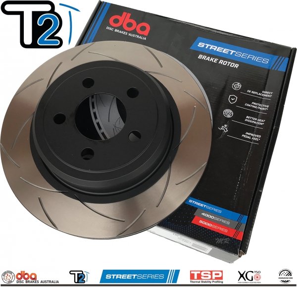 Tylne klocki + WENTYLOWANE tarcze hamulcowe 320mm DBA STREET SERIES T2 Dodge Magnum