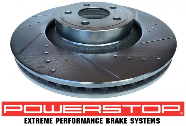Przednia WIERCONA NACINANA tarcza hamulcowa 352mm POWERSTOP Ford Mustang 2015-