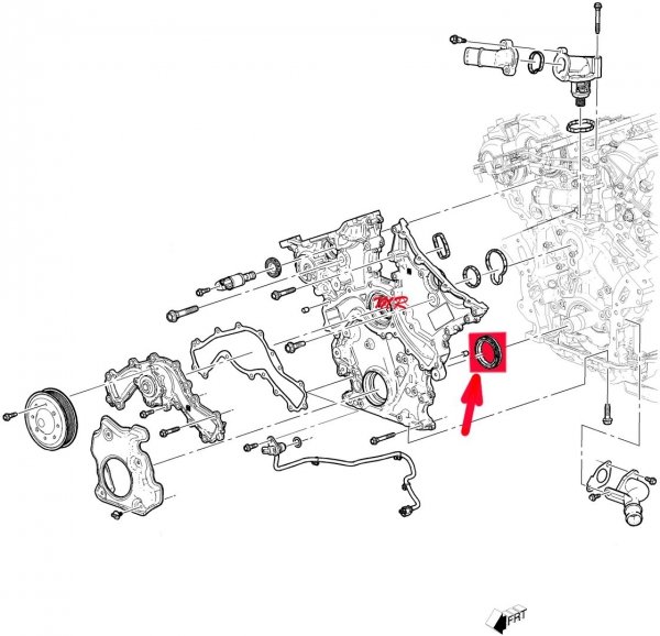 Uszczelniacz wału przód silnika Chevrolet Blazer 3,6 V6