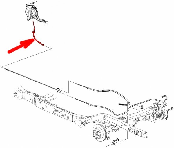 Linka hamulcowa przednia Chevrolet Avalanche 1500 2002-2006