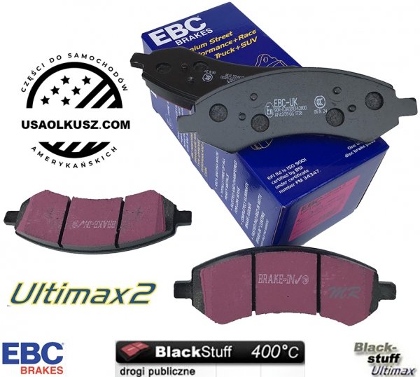 Przednie klocki Ultimax2 + tarcze hamulcowe EBC seria PREMIUM Chrysler Aspen