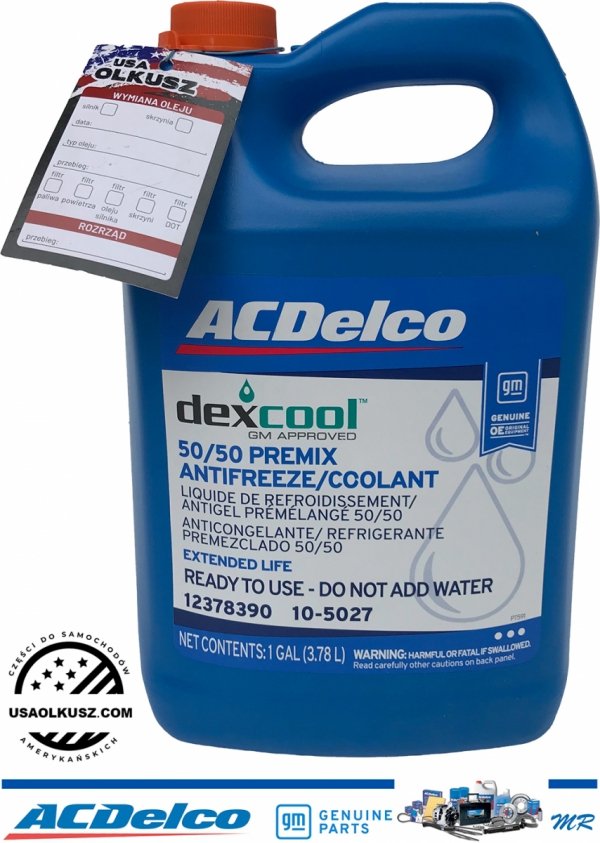 Płyn chłodzący silnik ACDelco General Motors DEX-Cool 50/50 Pre-Mix 3,78l
