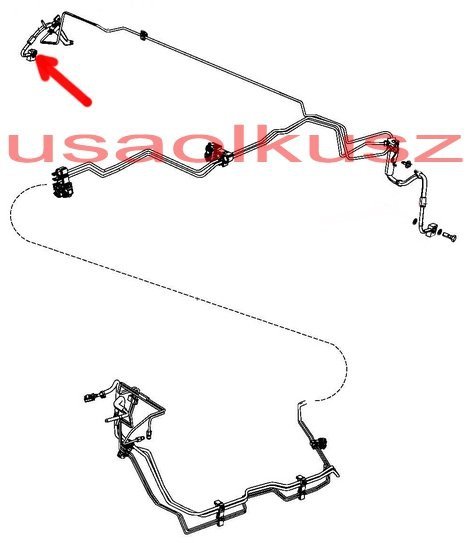 Tylny prawy elastyczny przewód hamulcowy Jeep Grand Cherokee 6,1 SRT-8