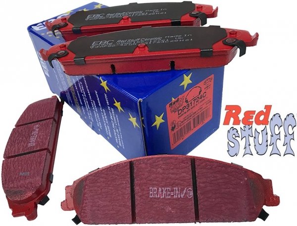 Przednie klocki REDSTUFF + tarcze hamulcowe 345mm EBC seria GD Lancia Thema