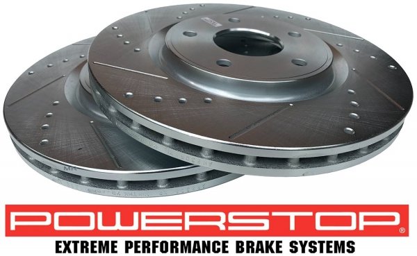 Przednia WIERCONA nacinana tarcza hamulcowa 330mm POWERSTOP Fiat Freemont 2012-