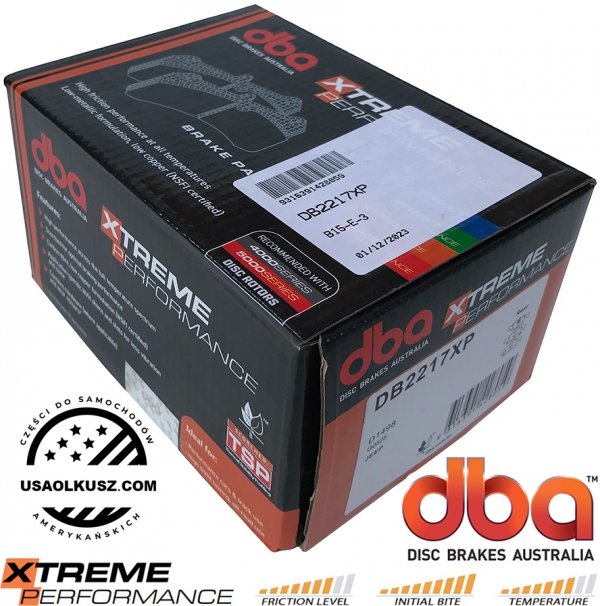 Tylne klocki XTREME PERFORMANCE + tarcze hamulcowe DBA seria 4000 T3 Dodge Durango 2011-