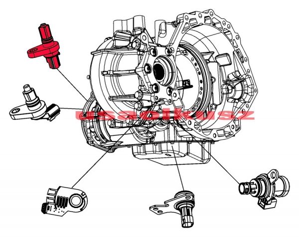 Czujnik prędkości skrzyni 62TE - input output Lancia Voyager