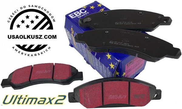 Przednie klocki Ultimax2 + NAWIERCANE NACINANE tarcze hamulcowe 330mm EBC seria GD Chevrolet Avalanche 1500 2007-2008