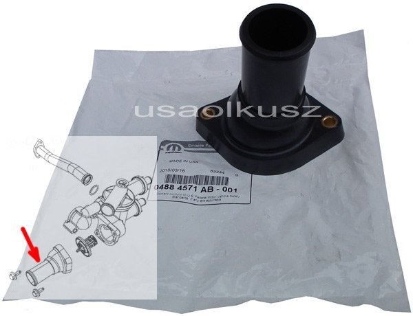 Króciec obudowa termostatu Chrysler 200 2,4 L4 DOHC VVT 2011-2014