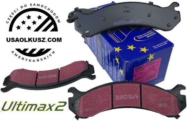 Przednie klocki Ultimax2 + NAWIERCANE NACINANE tarcze hamulcowe EBC seria GD Chevrolet Avalanche 2500 2002-2006