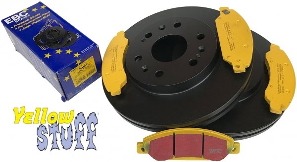 Przednie klocki YellowStuff + tarcze hamulcowe 330mm EBC seria PREMIUM Chevrolet Avalanche 1500 2007-2008