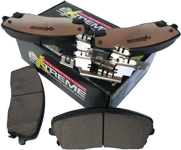 Przednie klocki Z26 + WIERCONE nacinane tarcze hamulcowe POWERSTOP 320mm Dodge Charger