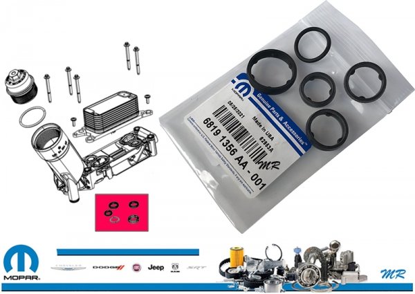 Uszczelki obudowy filtra oleju Fiat Freemont 3,6 V6 2014-