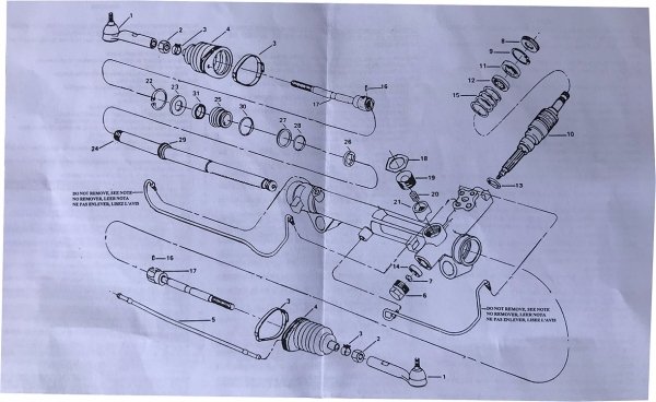 Zestaw naprawczy uszczelnienia przekładni kierowniczej maglownicy Ford Mustang 1979-1995