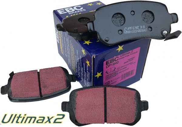 Tylne klocki Ultimax2 + tarcze hamulcowe 305mm EBC seria PREMIUM Dodge Caravan 2008-