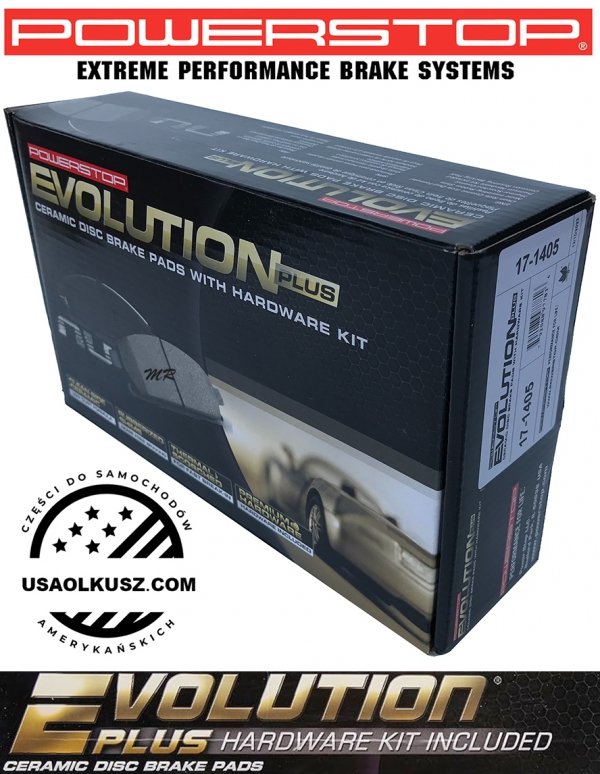 Klocki hamulcowe przednie z zestawem montażowym POWERSTOP Z17 EVOLUTION PLUS Dodge Charger SRT Hellcat 2015-