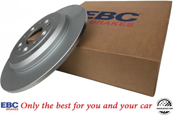 Tylne klocki Ultimax2 + tarcze hamulcowe 330mm EBC seria Premium Lincoln MKX 2011-2015