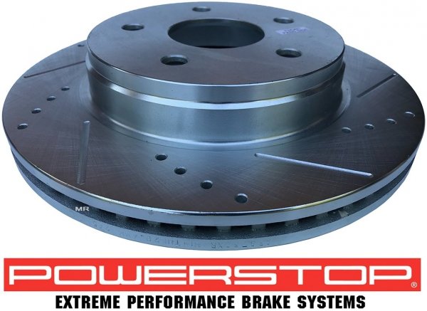 Przednia WIERCONA NACINANA tarcza hamulcowa POWERSTOP Dodge RAM 1500 336mm 5 szpilek 2002- 
