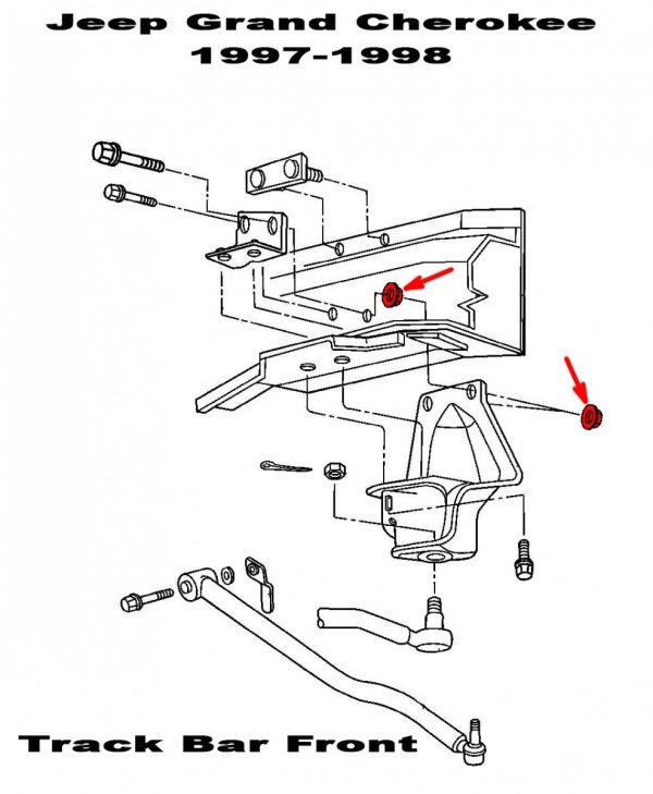 Nakrętka zawieszenia M12x1,75 Jeep Grand Cherokee 1997-