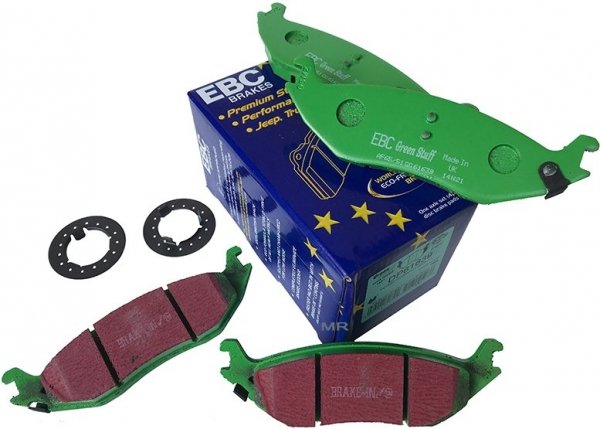Tylne klocki GreenStuff + tarcze hamulcowe EBC PREMIUM Dodge RAM 1500 2003-