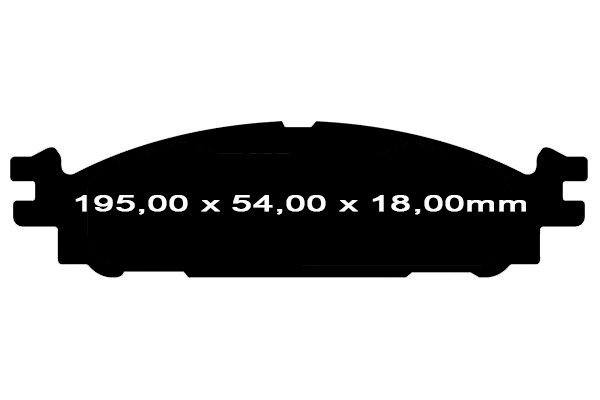 Przednie klocki YellowStuff + tarcze hamulcowe 325mm EBC seria Premium Ford Taurus 2011-2019