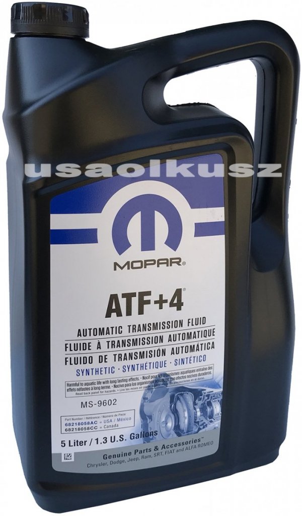 Olej automatycznej skrzyni biegów MOPAR ATF+4 MS-9602 5,0l Dodge