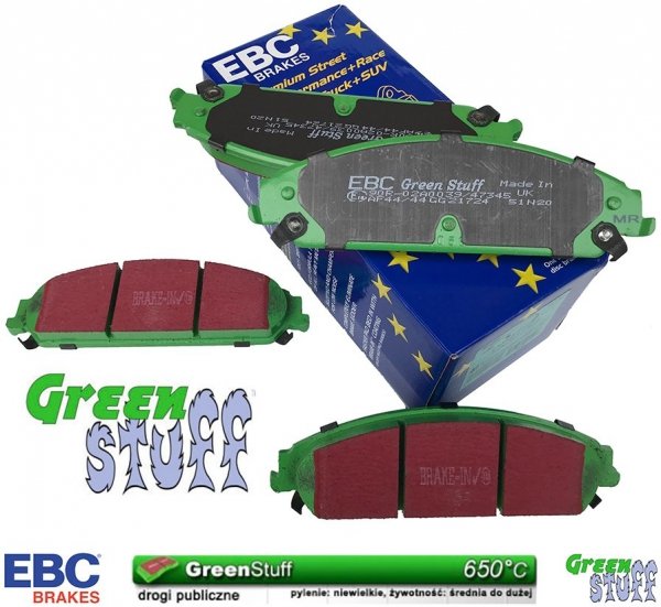 Przednie klocki GreenStuff + tarcze hamulcowe 345mm EBC seria USR Chrysler 300C