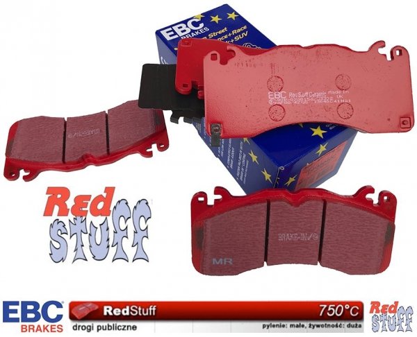 Klocki hamulcowe przednie CERAMICZNE EBC RedStuff Ford Mustang 5,0 V8 2015-