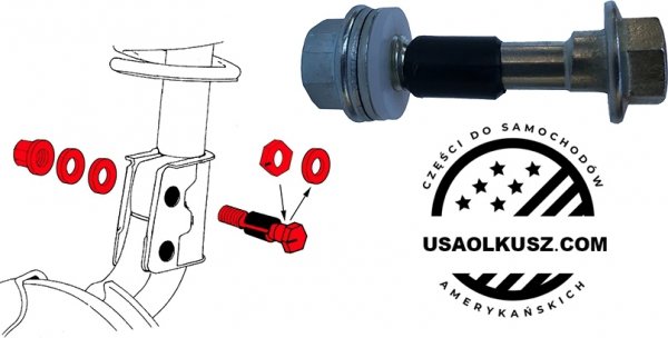 Śruba regulacji kąta pochylenia koła mimośród 14mm  Volkswagen Routan