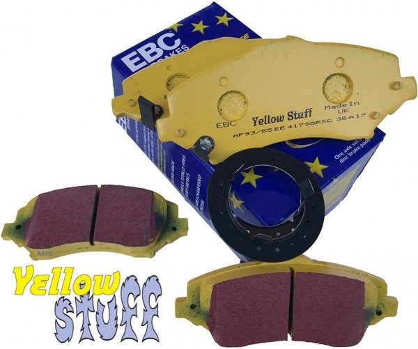 Przednie klocki YellowStuff + NACINANE tarcze hamulcowe 302mm EBC seria USR Volkswagen Routan -2012