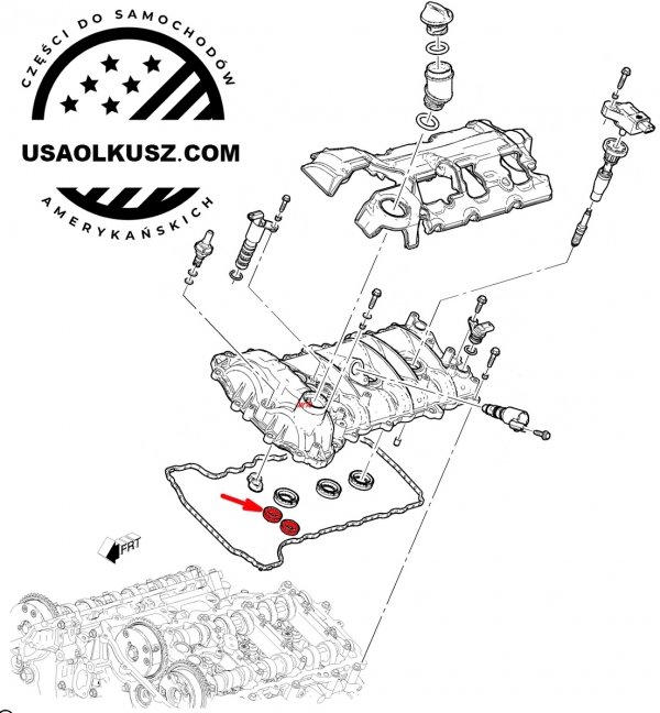 Uszczelka elektrozaworu faz rozrządu VVT Chevrolet Camaro 3,6 V6 2016-