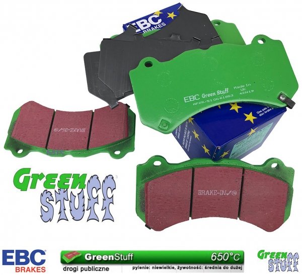 Przednie klocki EBC GreenStuff + tarcze hamulcowe DBA T3 370mm Chevrolet Camaro SS 2016-
