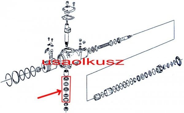 Kpl uszczelniaczy przekładni kierowniczej - uszczelniacze pitman Jeep Cherokee XJ 1996-2001