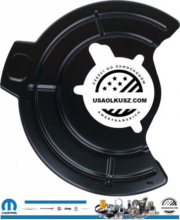 Tarcza kotwiczna osłona tarczy hamulcowej przedniej lewej Jeep Wrangler JK 2007-2018 68043287AB 52060143AA