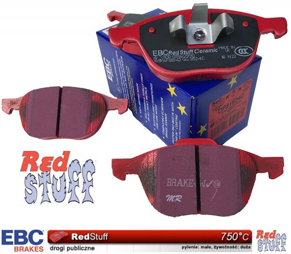 Przednie CERAMICZNE klocki hamulcowe EBC YellowStuff Ford Focus USA 2004-2017
