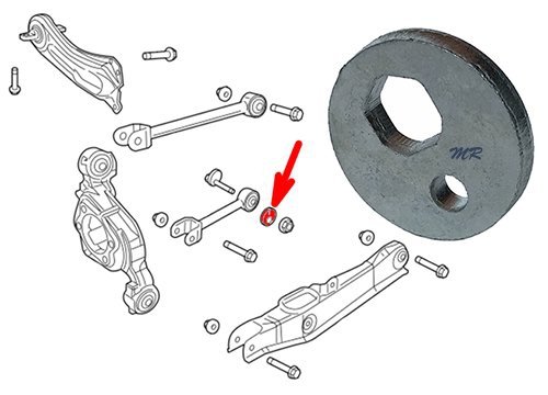 Podkładka mimośrodowa śruby tylnego wahacza Chrysler 200 -2014