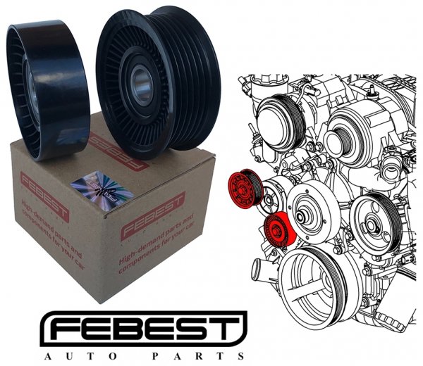 Rolki napinacza paska MICRO 78/76 Chrysler Aspen 4,7 V8