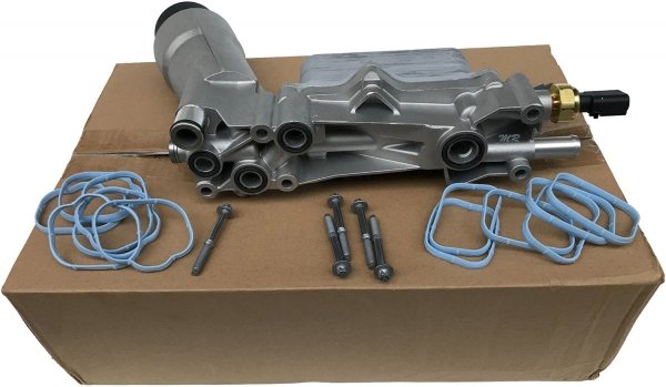 ALUMINIOWA obudowa filtra oleju z chłodnicą oraz czujnikami Jeep Wrangler 3,6 V6 2014-2016