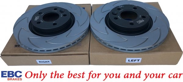 Przednie klocki GreenStuff + NACINANE tarcze hamulcowe 300mm EBC seria BSD Ford Kuga FWD 2013-2019