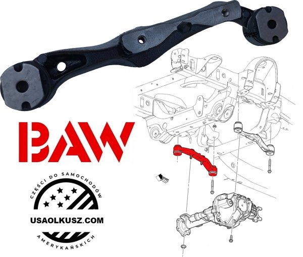 Wspornik mocowanie przedniego mostu prawe Chevrolet Suburban 2007-2017