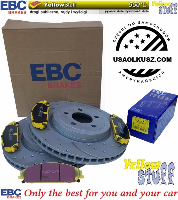 Przednie klocki YELLOWSTUFF + tarcze hamulcowe 345mm EBC seria GD Chrysler 300C