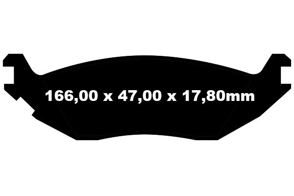 Tylne klocki Ultimax2 + nawiercone nacinane tarcze hamulcowe EBC seria GD Dodge RAM 1500 2003-