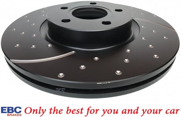 Przednia NAWIERCANA NACINANA tarcza hamulcowa 300mm EBC seria GD Ford Escape FWD 2013-2019