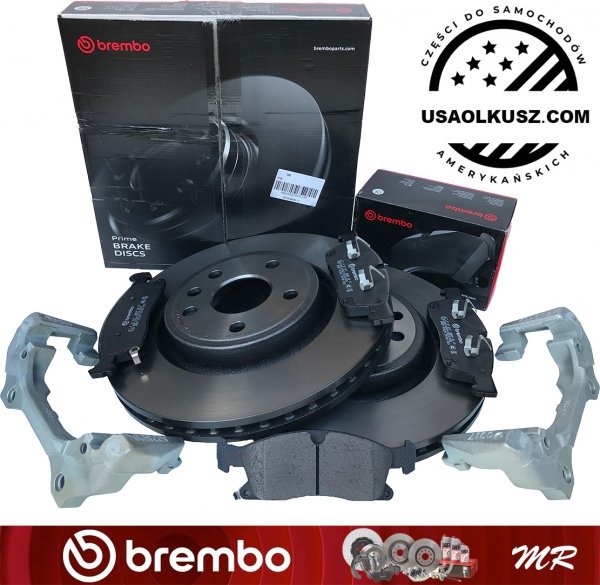 Przednie klocki tarcze BREMBO + jarzma hamulcowe 350mm Dodge Durango 3,6 V6 2011-